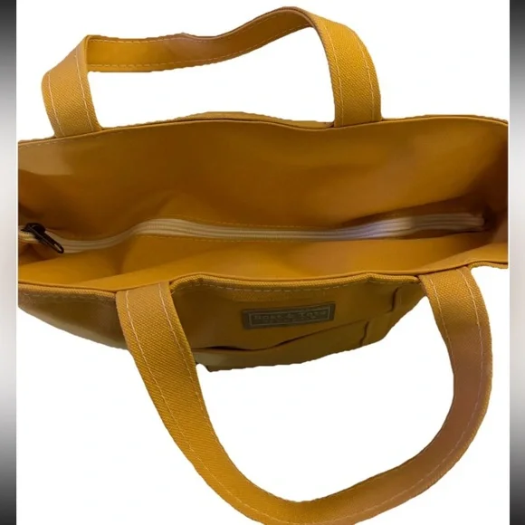 L. L. Bean Rare Color Yellow Canvas Boat and Tote Bag - Picture 9 of 13